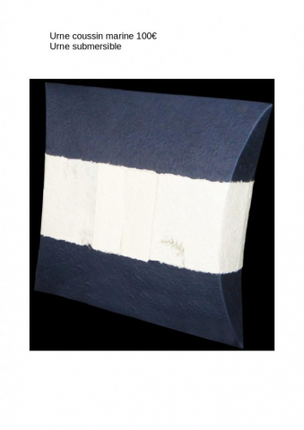Urne coussin marine