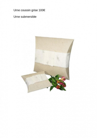 Urne coussin beige