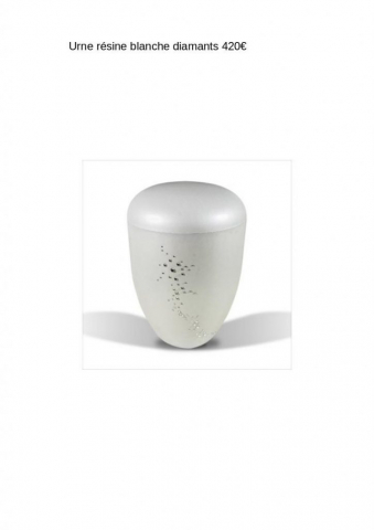 Urne diamants blanc