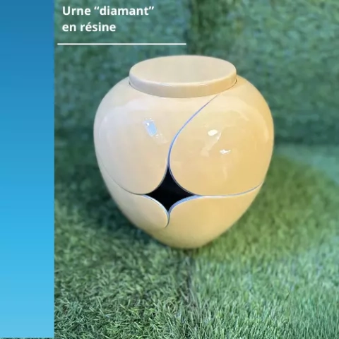 Urne diamant en résine